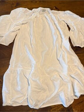 White PIMKIE bubble Poplin sleeve mini dress